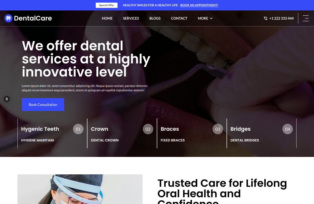 Dental Care Template Image