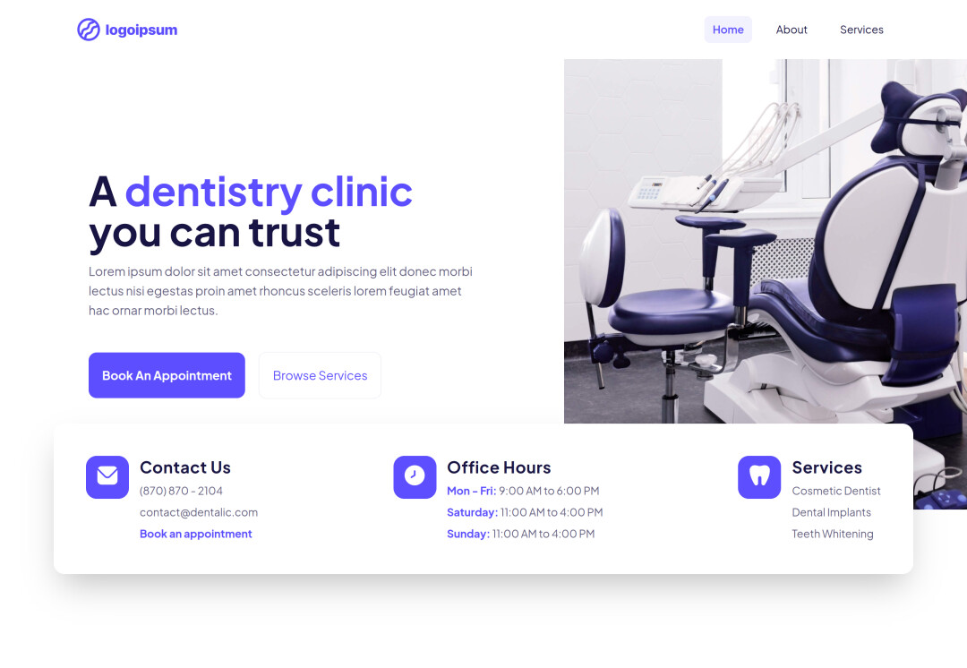 Dental Website Template Image