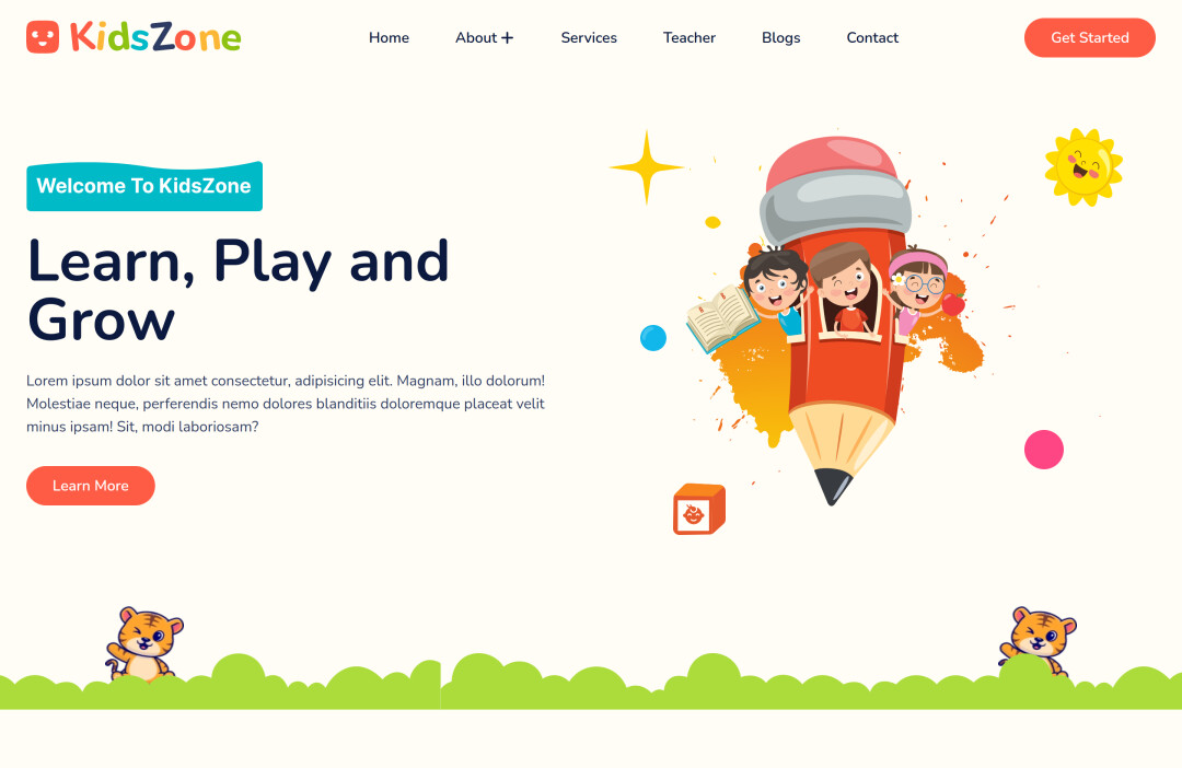 Kids Zone Template Image