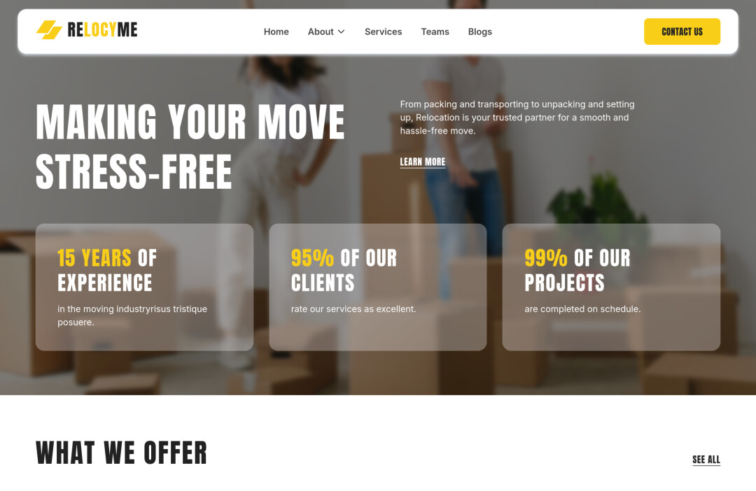 Re-Location Business Template Image